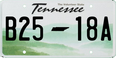TN license plate B2518A