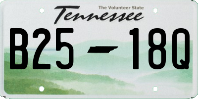 TN license plate B2518Q
