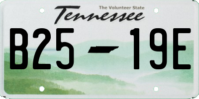 TN license plate B2519E