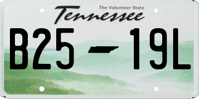 TN license plate B2519L