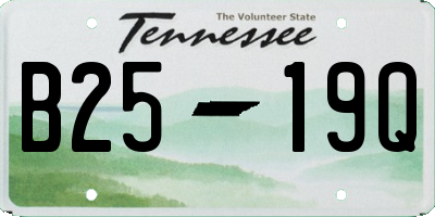 TN license plate B2519Q