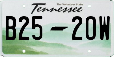 TN license plate B2520W