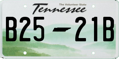 TN license plate B2521B