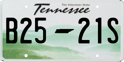 TN license plate B2521S