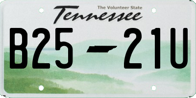 TN license plate B2521U
