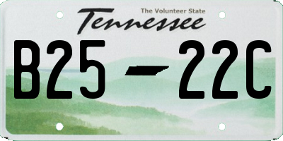 TN license plate B2522C