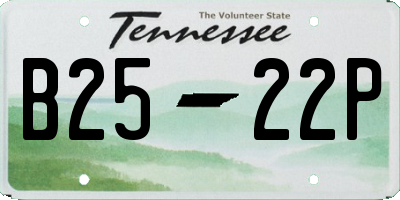 TN license plate B2522P