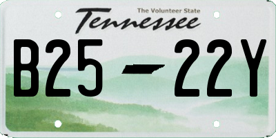 TN license plate B2522Y