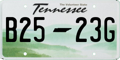 TN license plate B2523G