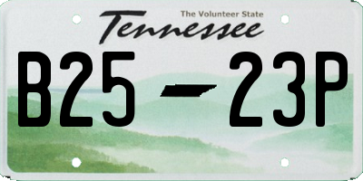TN license plate B2523P
