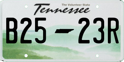 TN license plate B2523R