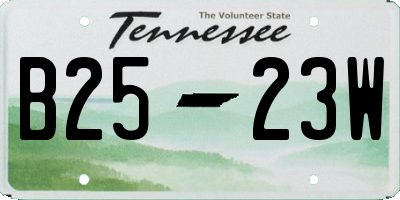 TN license plate B2523W