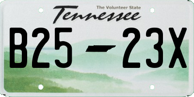 TN license plate B2523X