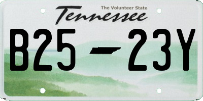 TN license plate B2523Y