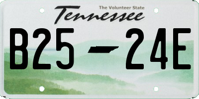 TN license plate B2524E