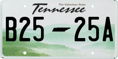 TN license plate B2525A