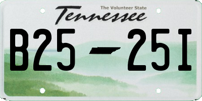 TN license plate B2525I