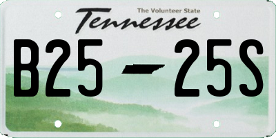 TN license plate B2525S