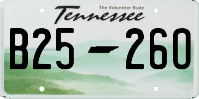 TN license plate B2526O
