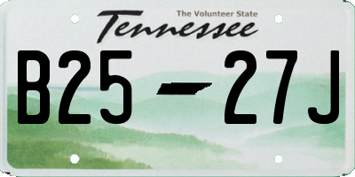 TN license plate B2527J