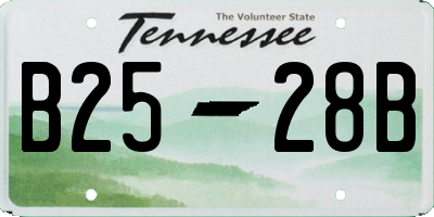TN license plate B2528B