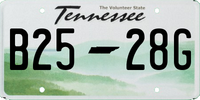TN license plate B2528G