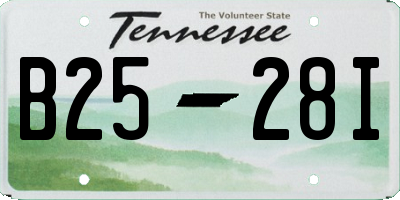 TN license plate B2528I