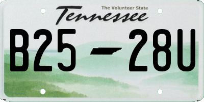 TN license plate B2528U