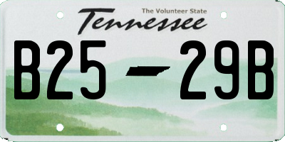 TN license plate B2529B
