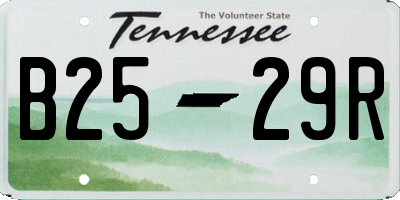 TN license plate B2529R