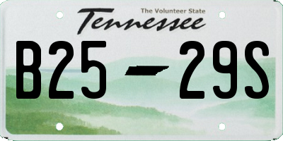 TN license plate B2529S