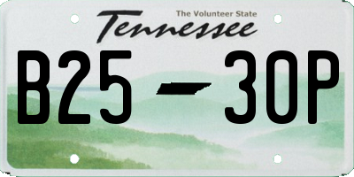 TN license plate B2530P