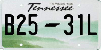TN license plate B2531L