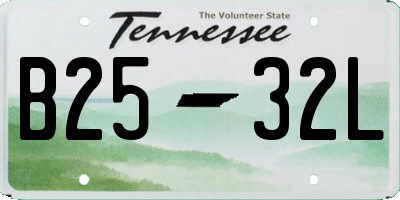 TN license plate B2532L