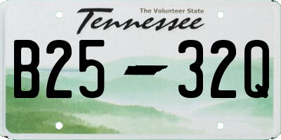 TN license plate B2532Q