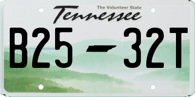 TN license plate B2532T