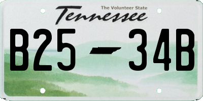 TN license plate B2534B