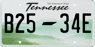 TN license plate B2534E
