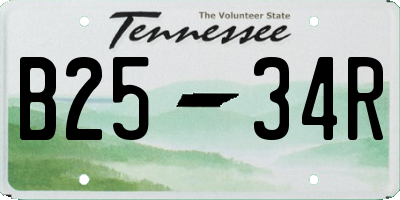 TN license plate B2534R