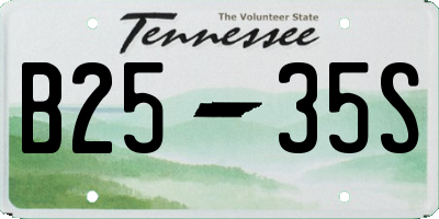 TN license plate B2535S