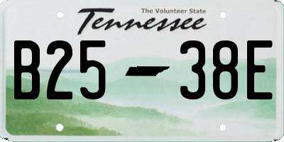 TN license plate B2538E