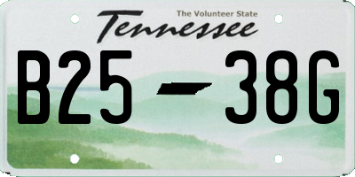TN license plate B2538G
