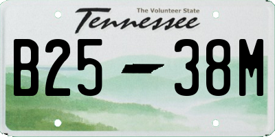 TN license plate B2538M