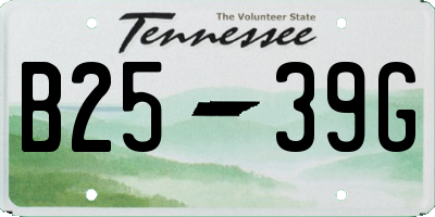 TN license plate B2539G
