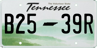 TN license plate B2539R