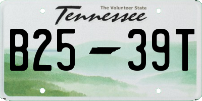 TN license plate B2539T