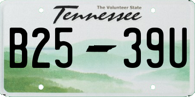 TN license plate B2539U