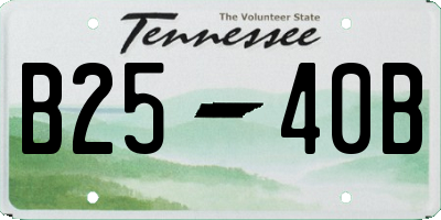 TN license plate B2540B