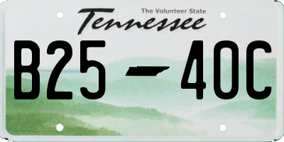 TN license plate B2540C