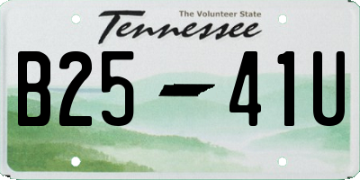 TN license plate B2541U